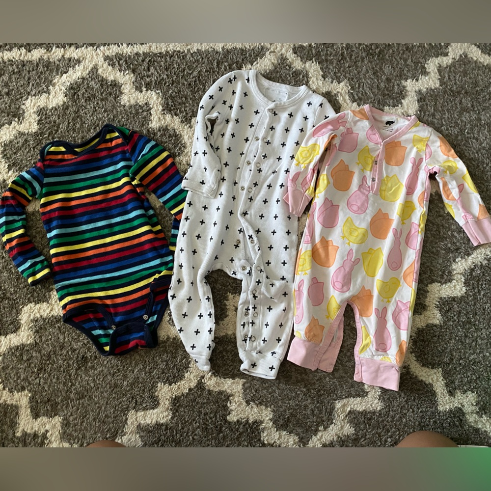 3 for $10 baby pjs and long sleeve onesie